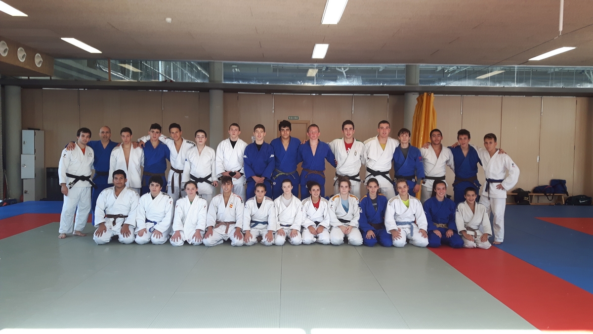 Entrenamiento de Judo en Pamplona con Judokas del equipo aragones 12-10-17